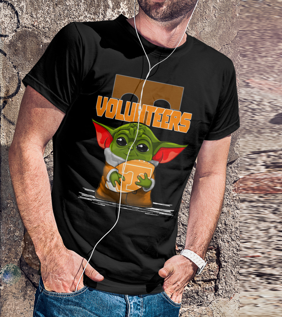 Volunteers Yoda Tennessee Fan Football T-Shirt