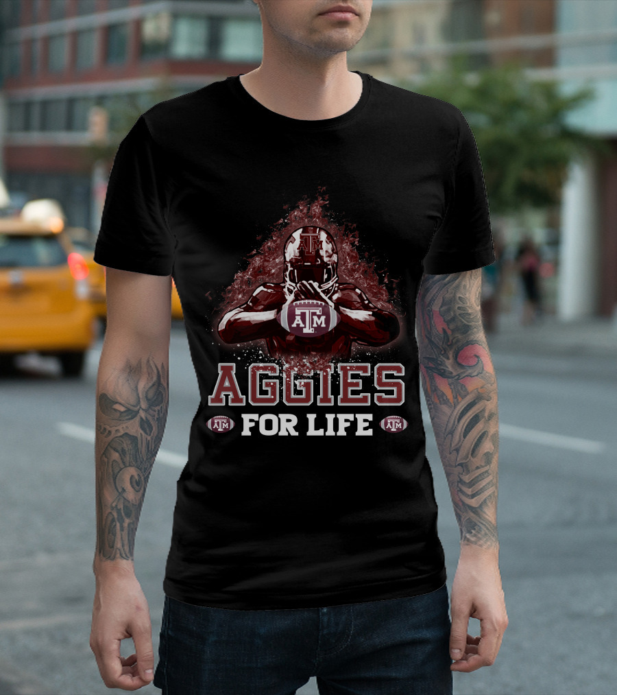 Aggies for Life Texas A&M Football Pride T-Shirt