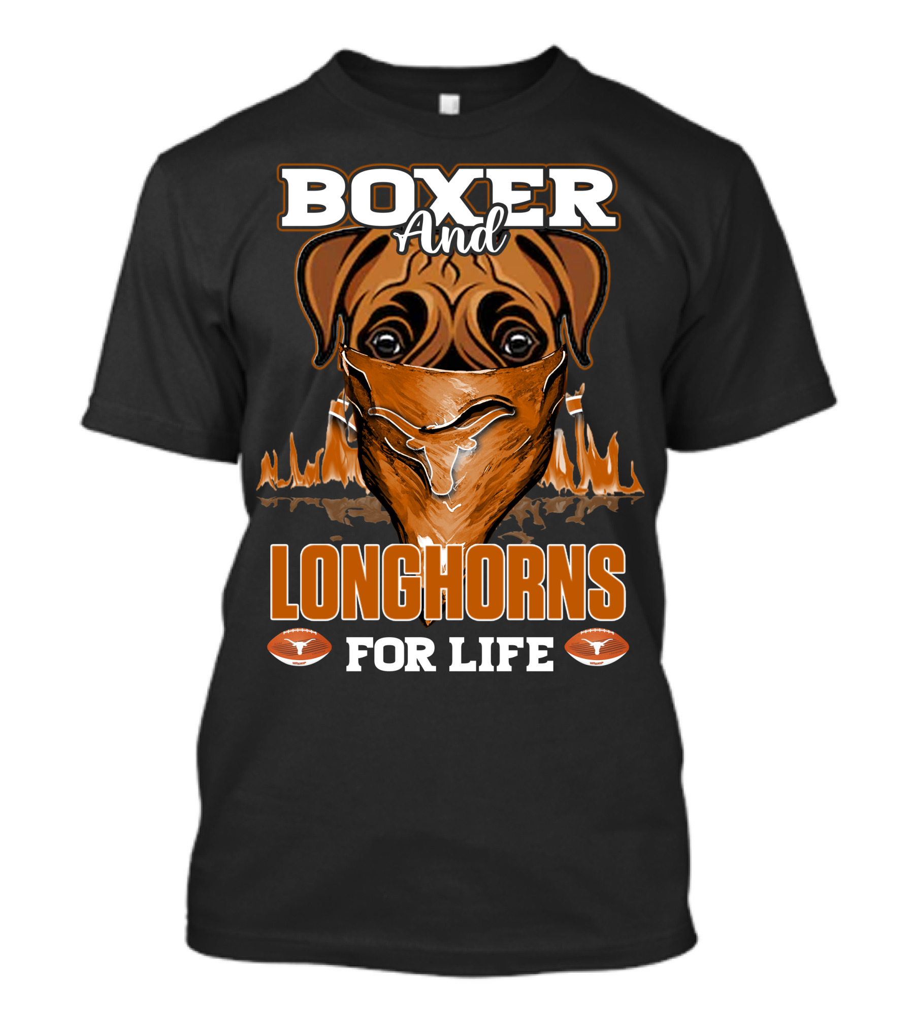 Boxer And Longhorns For Life T-Shirt