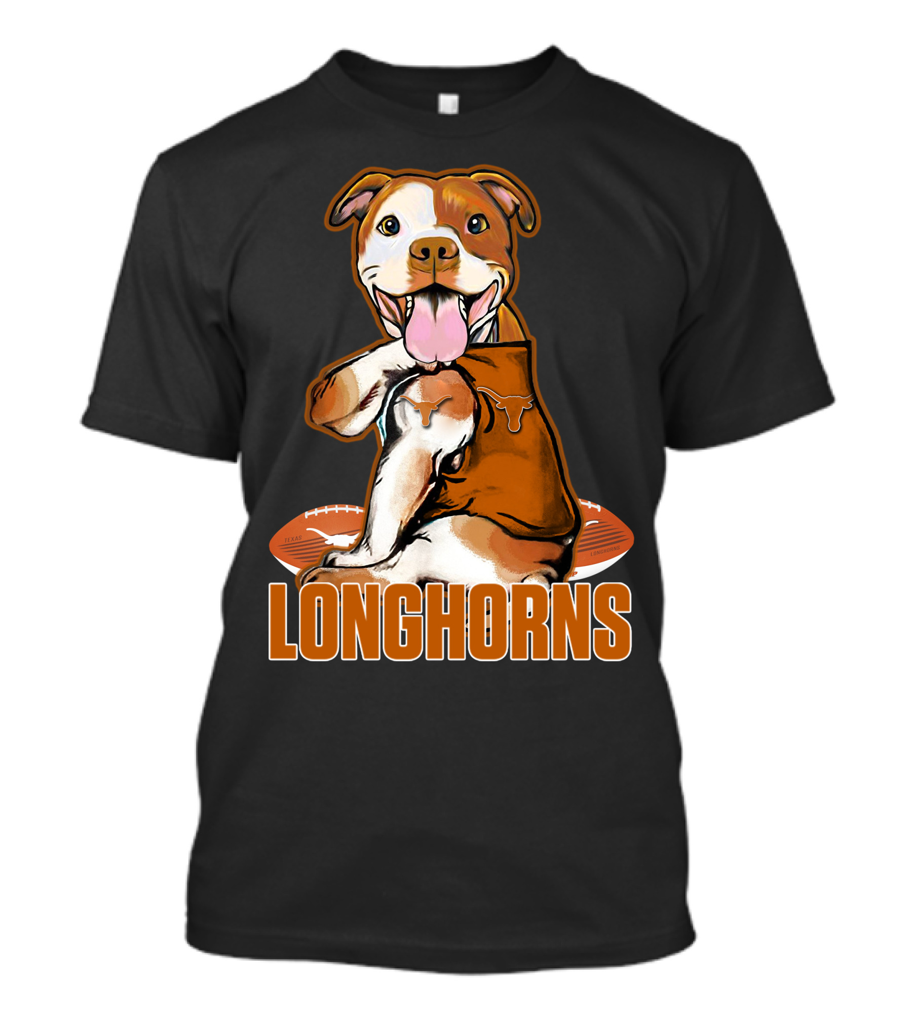 Longhorns Football Pitbull Texas Longhorns T-Shirt