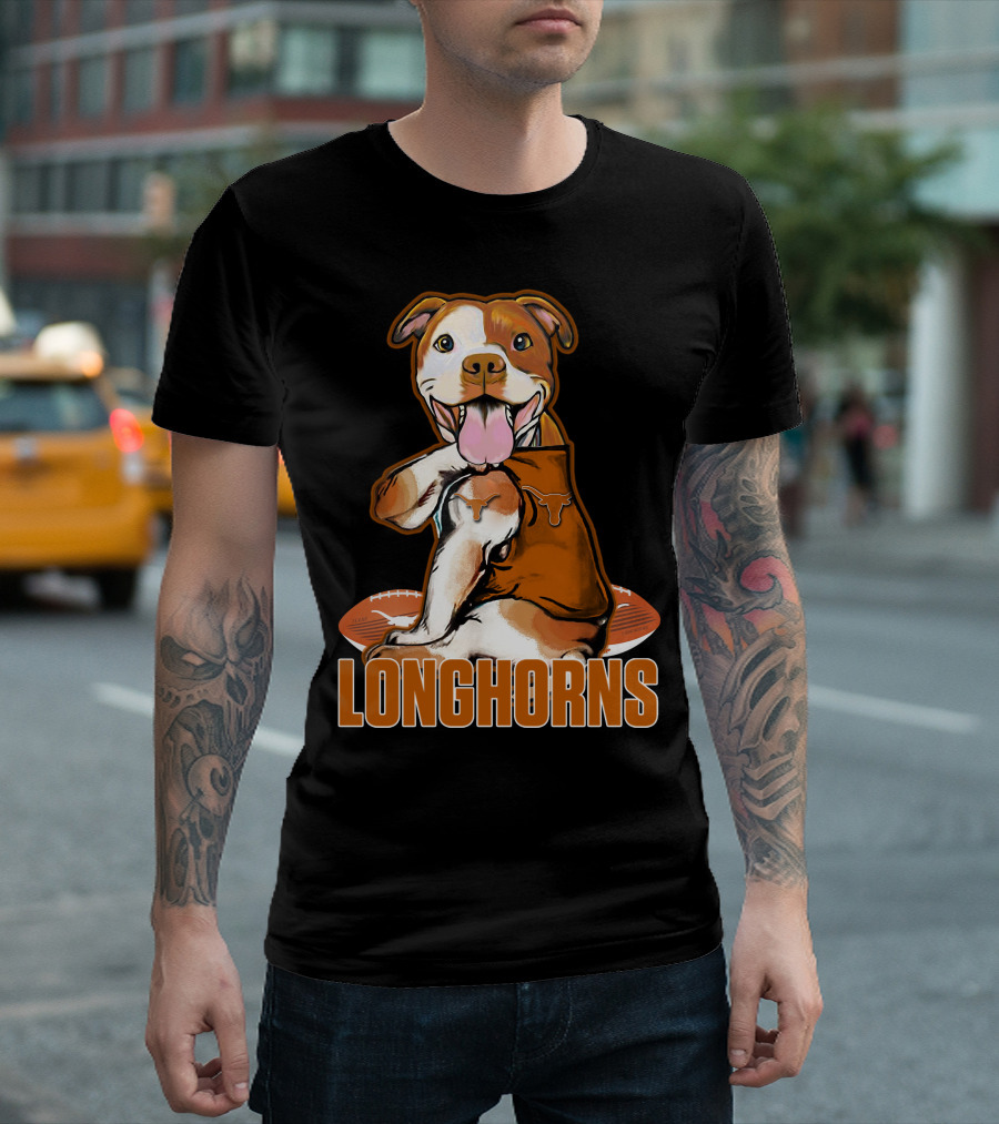 Longhorns Football Pitbull texas Longhorns T-Shirt