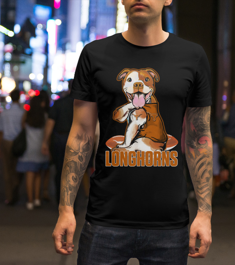 Longhorns Football Pitbull Texas Longhorns T-Shirt