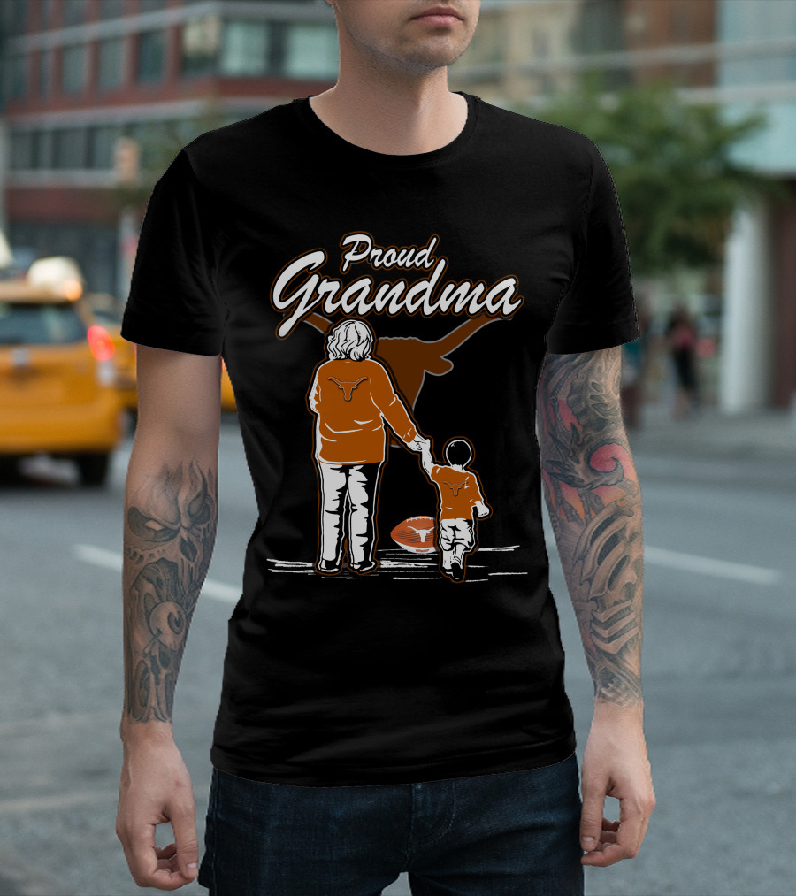 Proud Grandma Texas Longhorns Football Family T-Shirt