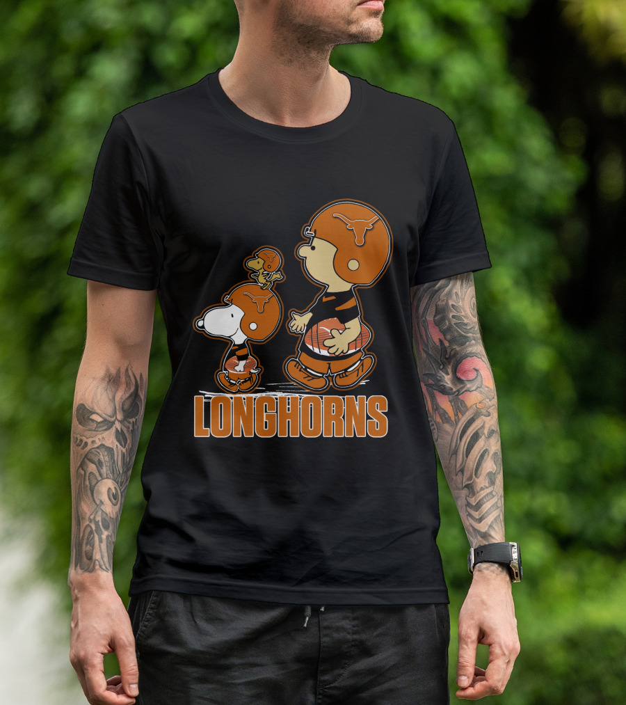 Texas Longhorns Snpfootball Peanuts Football Players T-Shirt