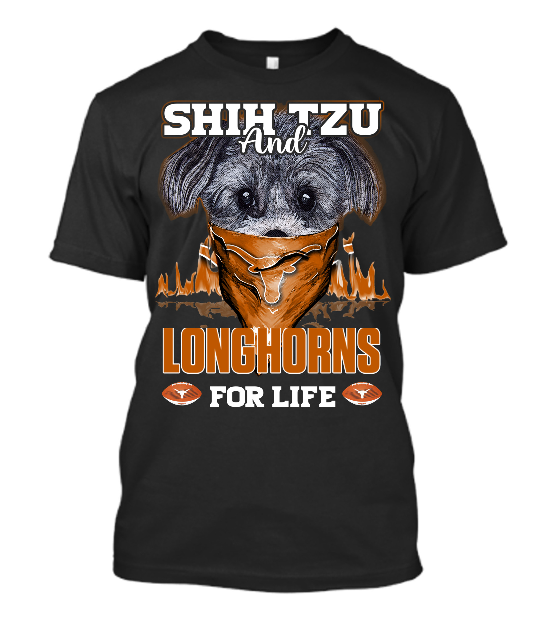 Shih Tzu And Longhorns For Life T-Shirt