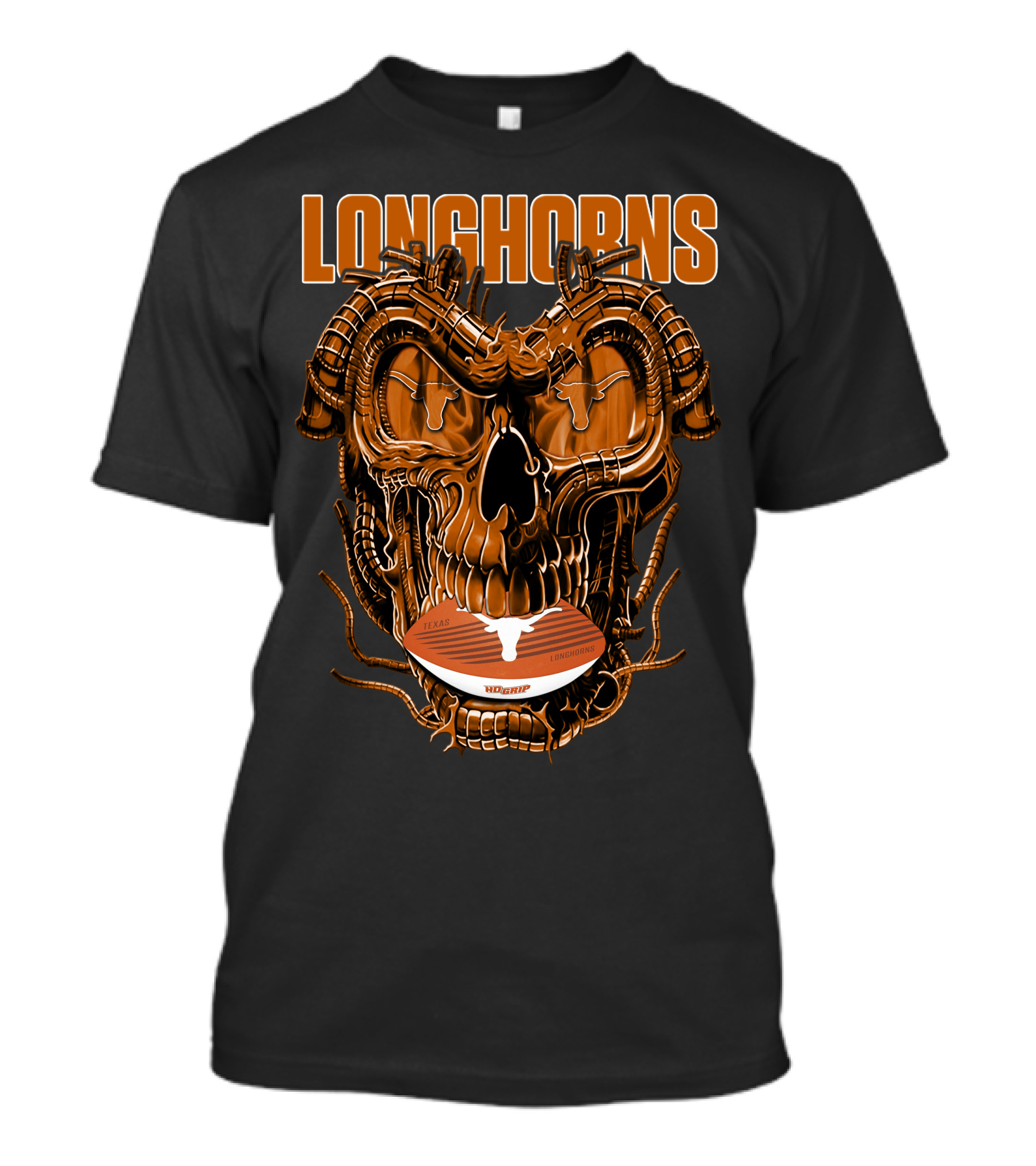 Longhorns Dragonskull Texas Football Fusion T-Shirt