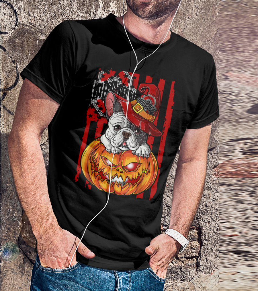 Hlw Bulldog Ohio State Buckeyes Halloween Pumpkin T-Shirt