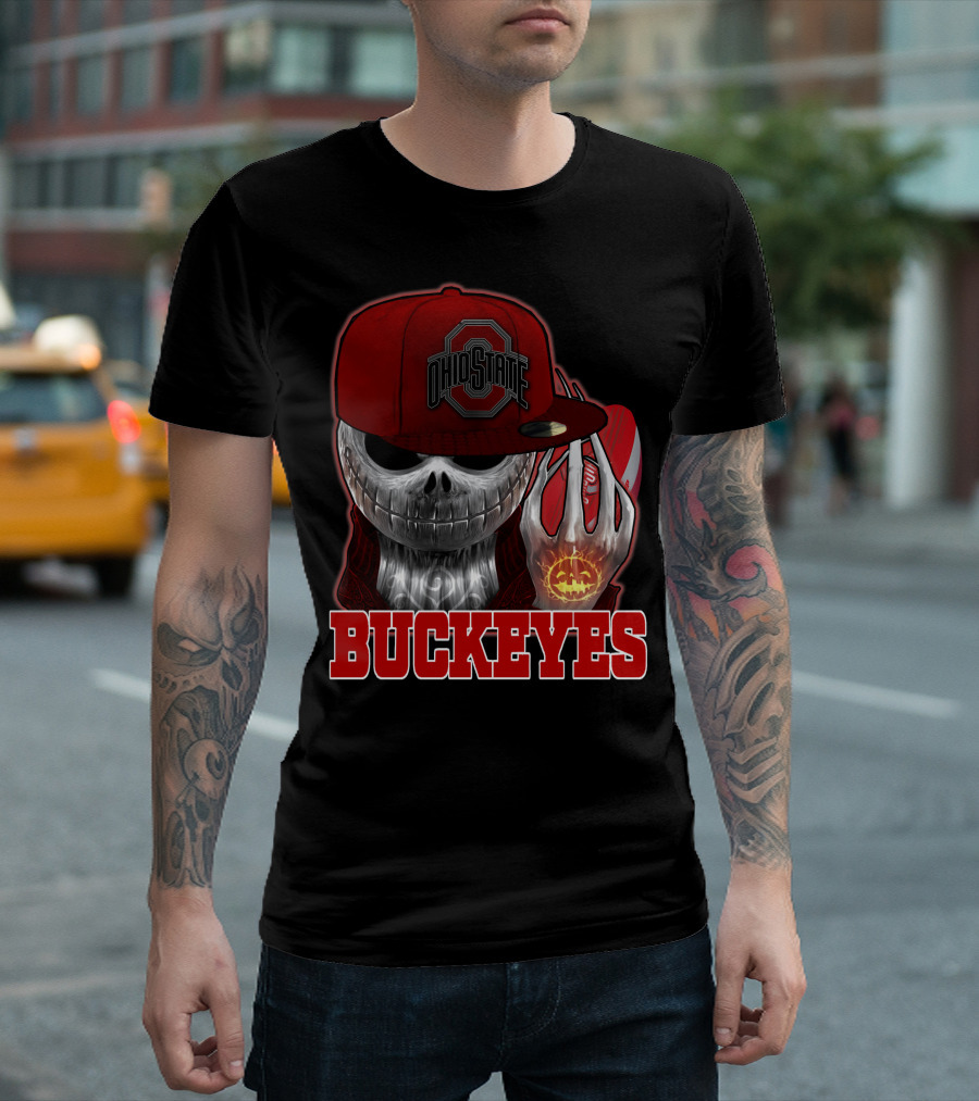 Jackskull Ohio State Buckeyes Football Fan Gear T-Shirt