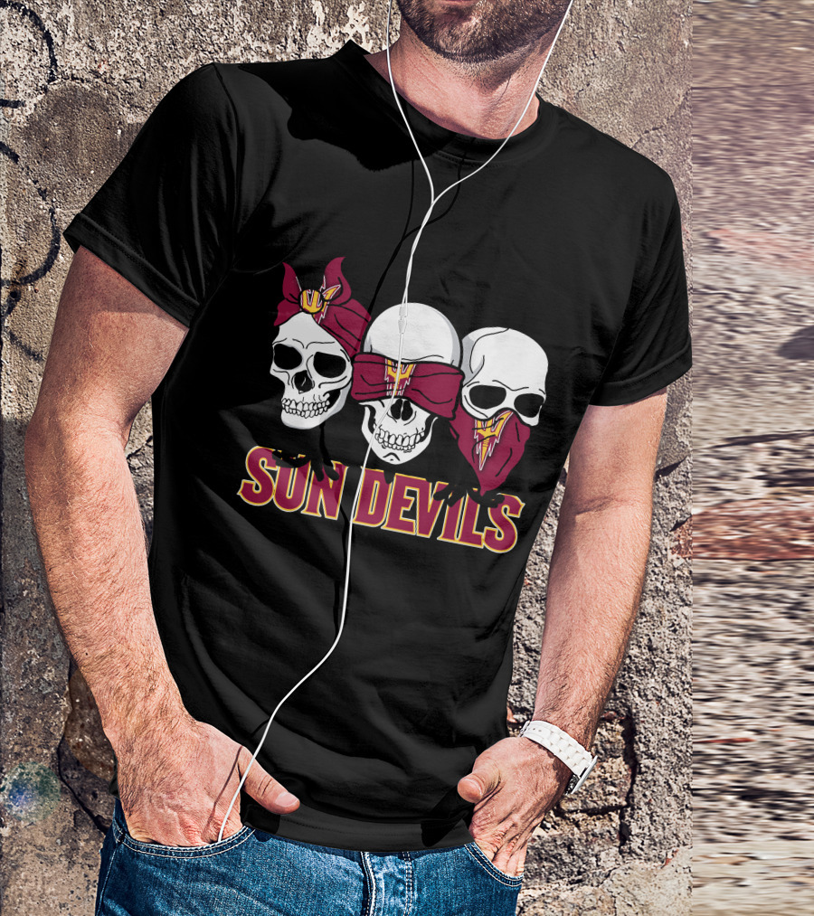 Sun Devils Skull Trio Bandana T-Shirt
