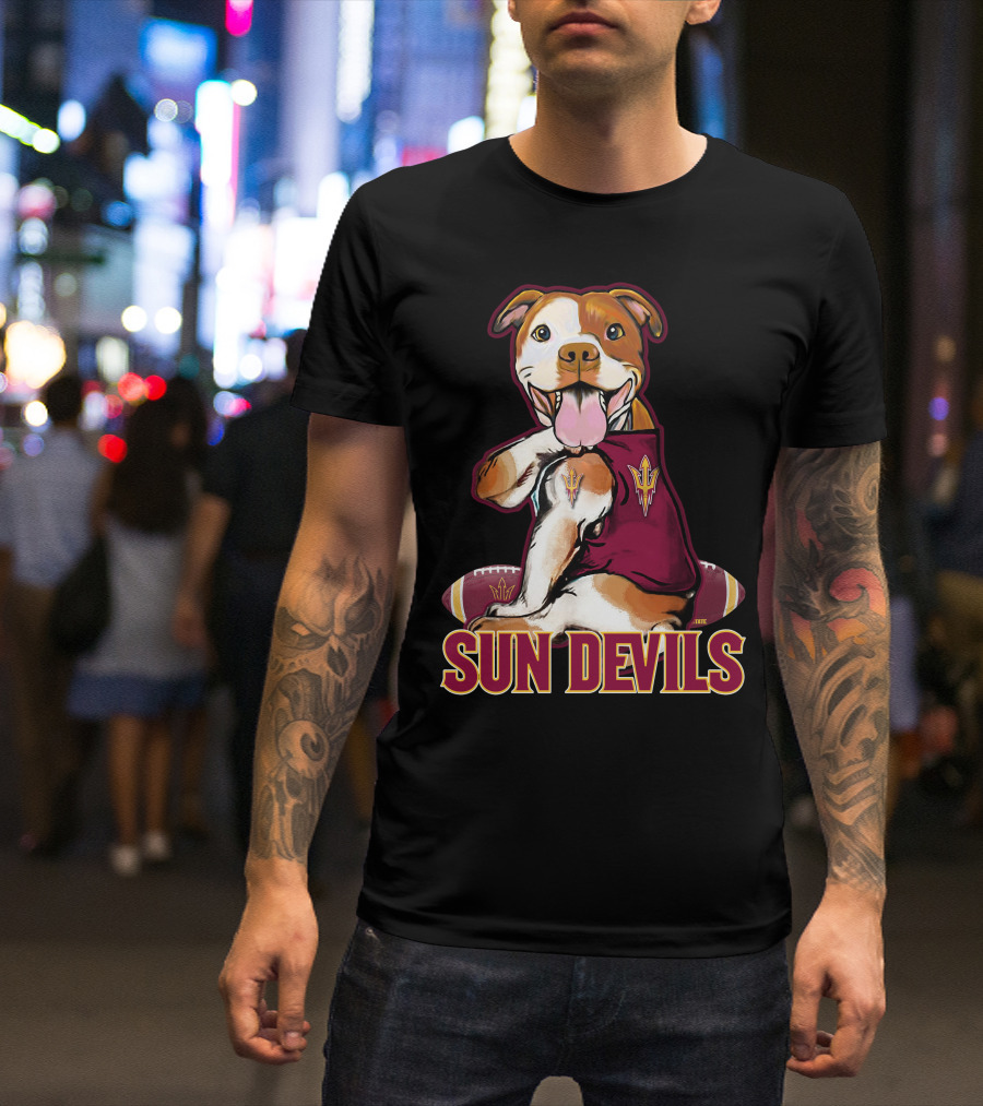 Pitbull Sun Devils Football Mascot T-Shirt