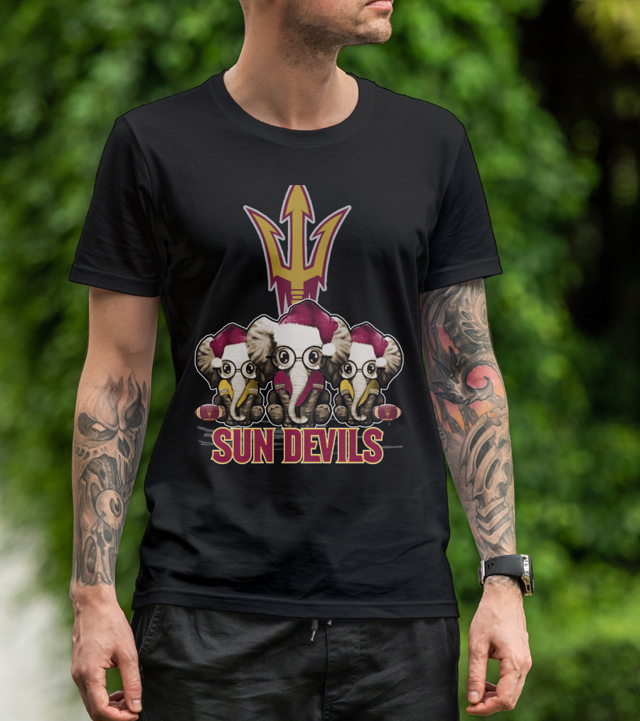 Sun Devils Elephants Christmas T-Shirt