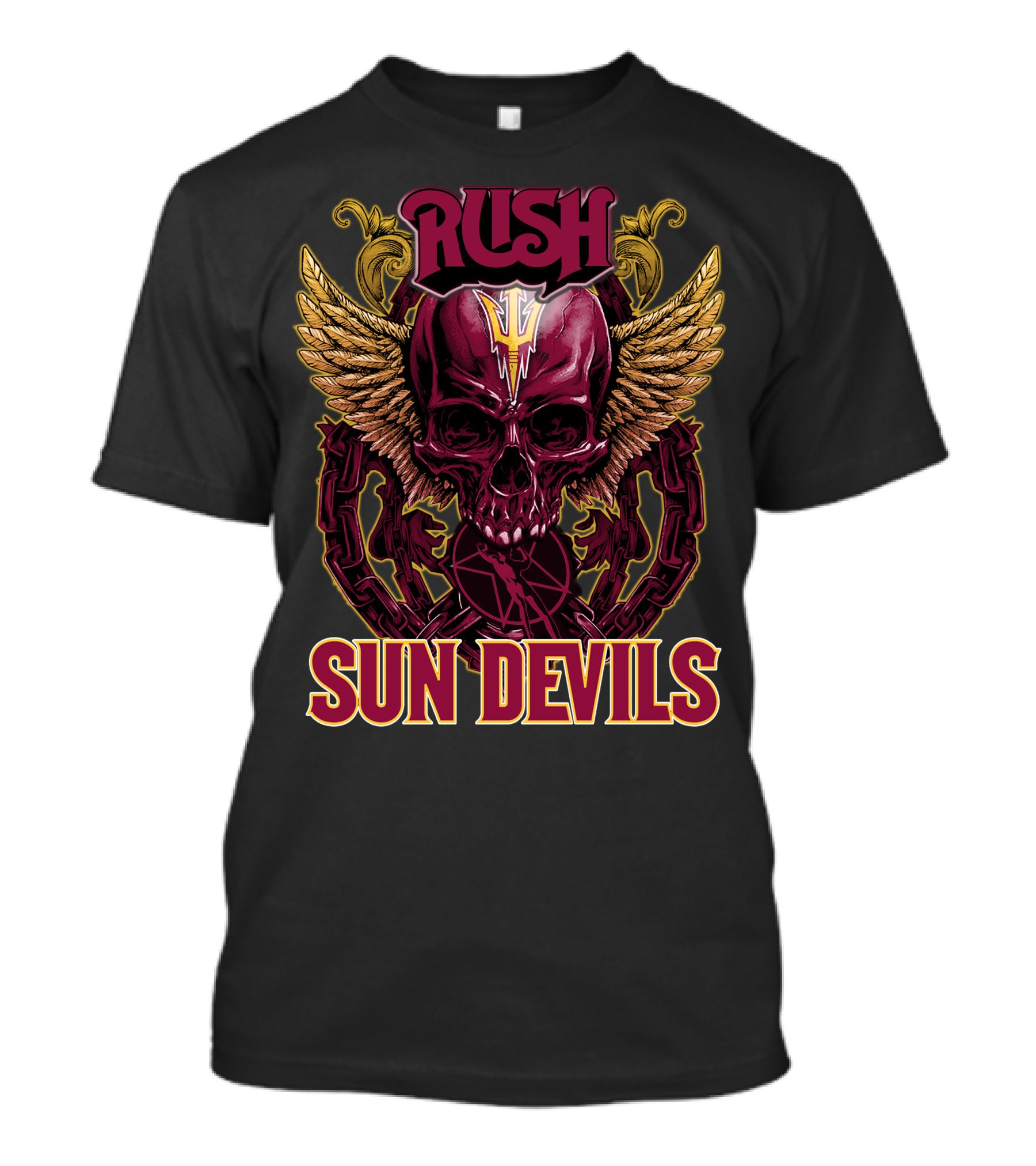 Rush Sun Devils Skull And Wings T-Shirt