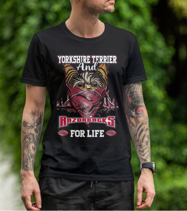 Yorkshire Terrier And Razorbacks For Life T-Shirt