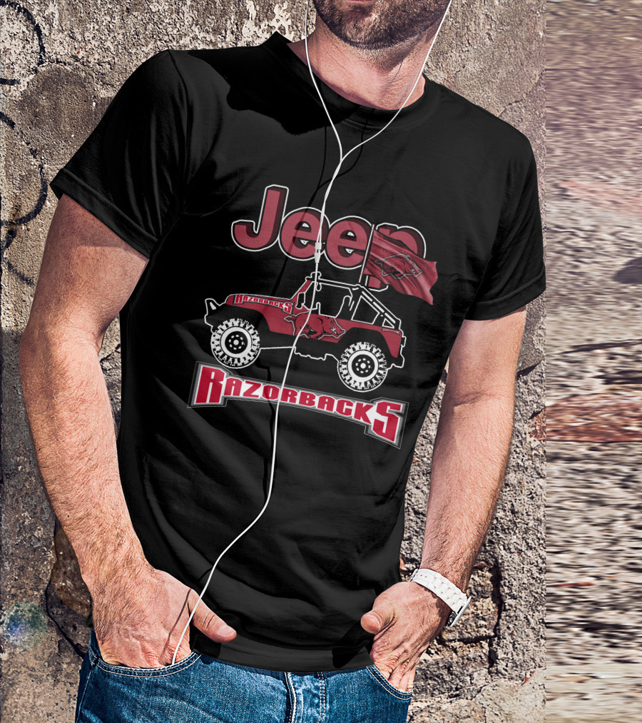 Jeep Arkansas Razorbacks Off-Road Enthusiast Spirit T-Shirt