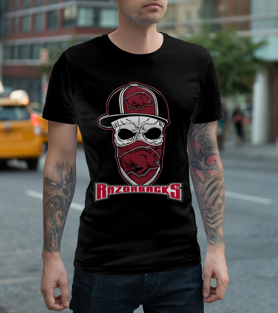 Skull Hat Razorbacks Razorback T-Shirt