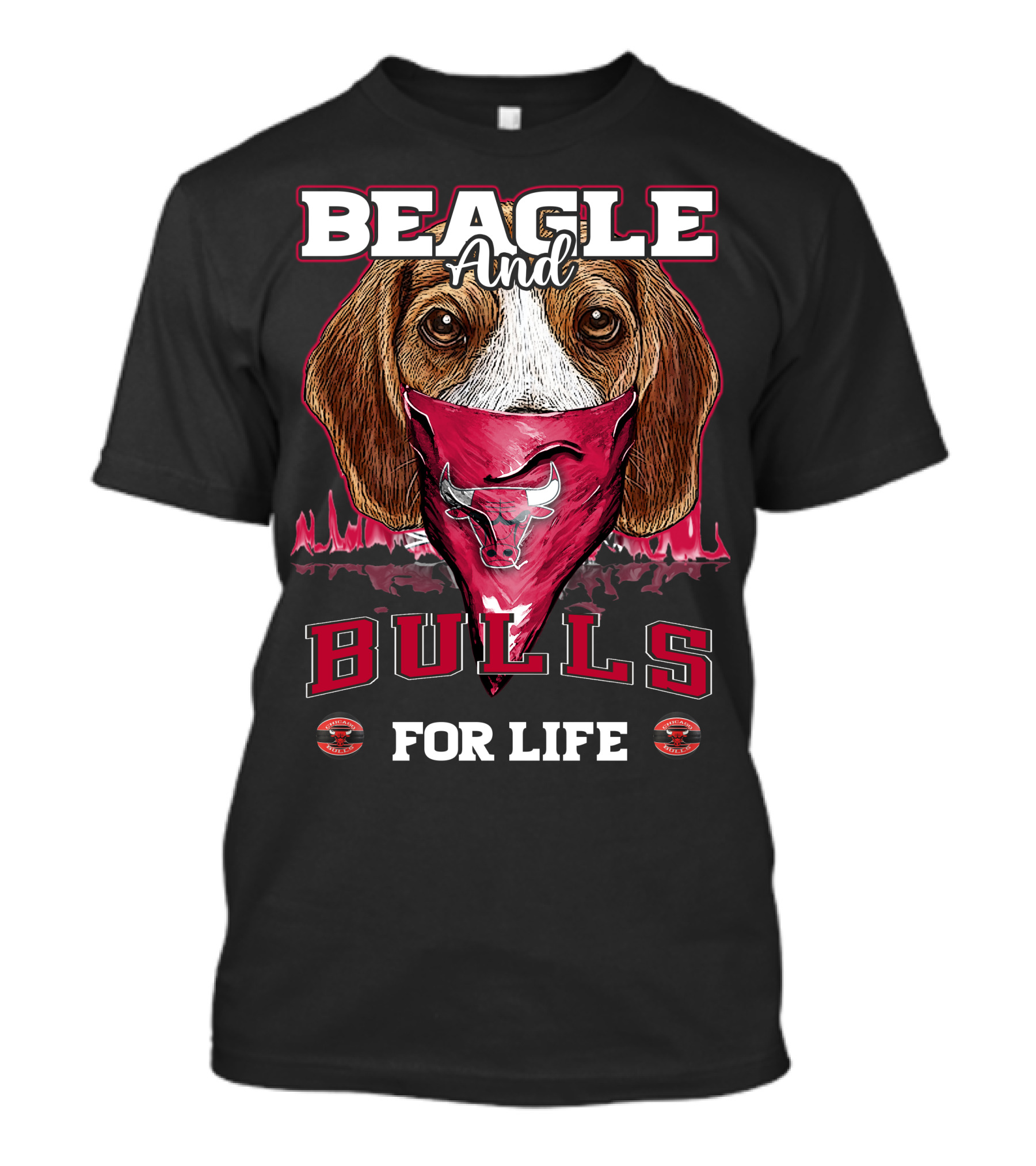 Beagle And Bulls For Life Chicago Bulls T-Shirt
