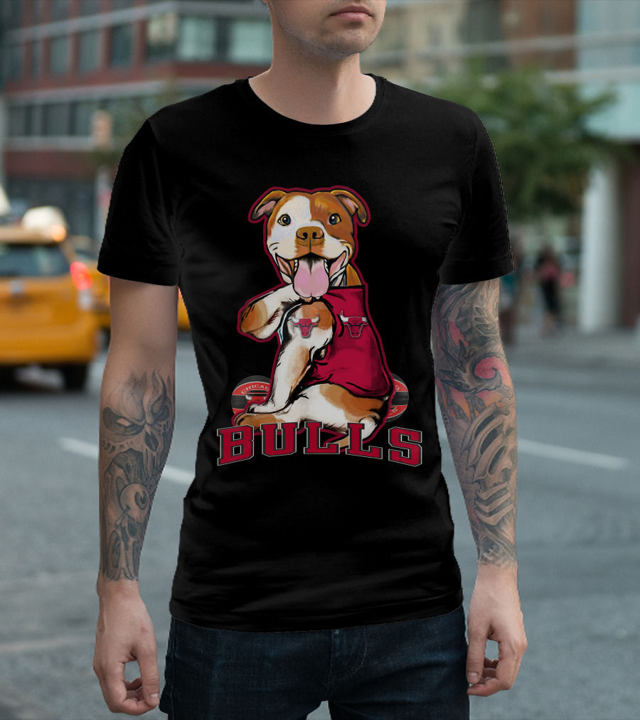 Pittbull Chicago Bulls Basketball Mascot T-Shirt