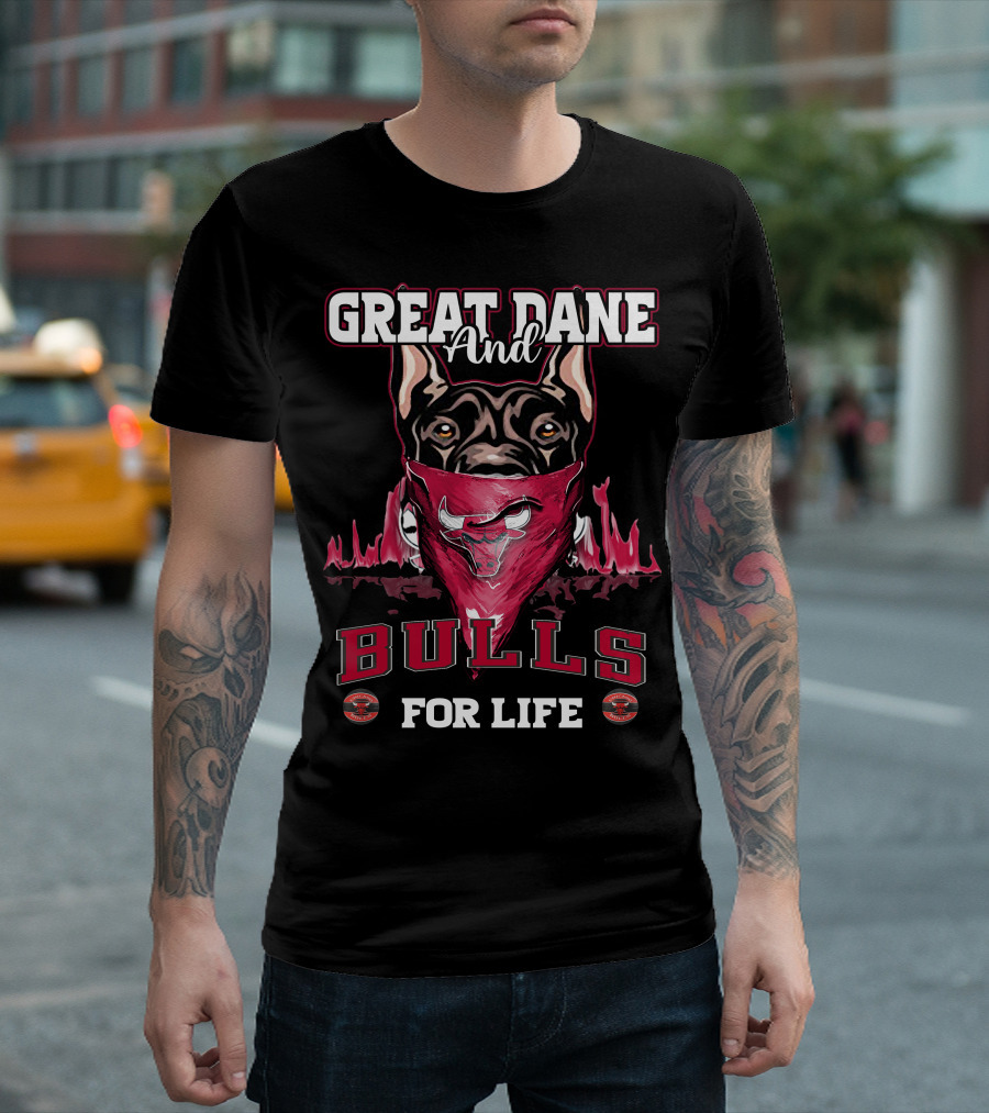 Great Dane and Bulls for Life T-Shirt