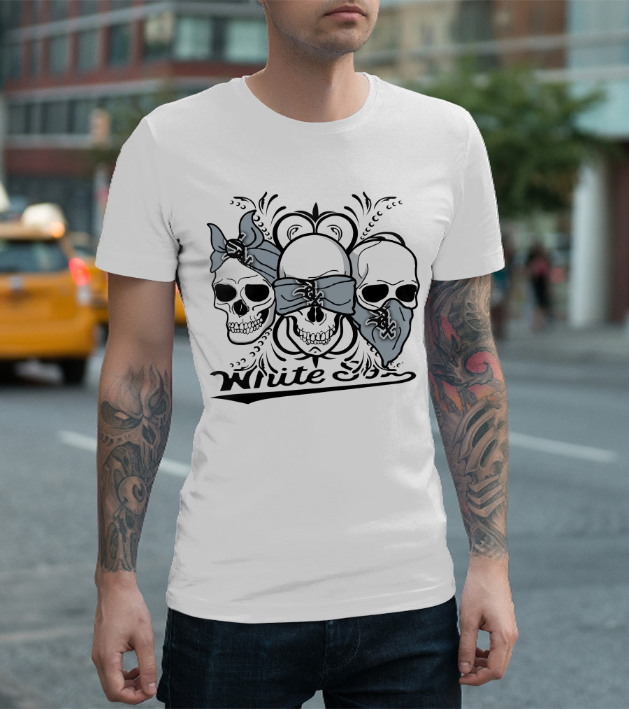 White Sox Three Skulls Bandana T-Shirt