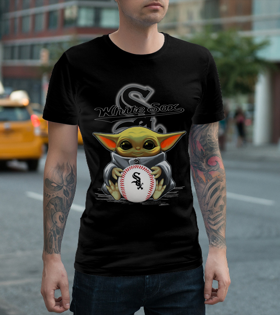 White Sox Yoda Baseball Sox Logo Star Wars Crossover T-Shirt