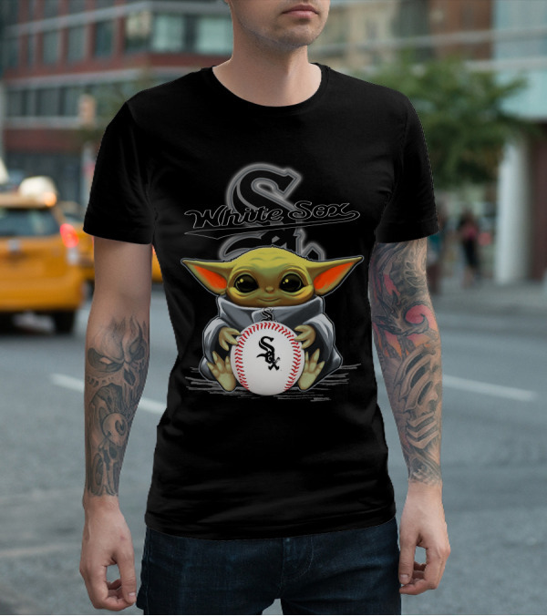 White Sox Yoda Baseball Sox Logo Star Wars Crossover T-Shirt
