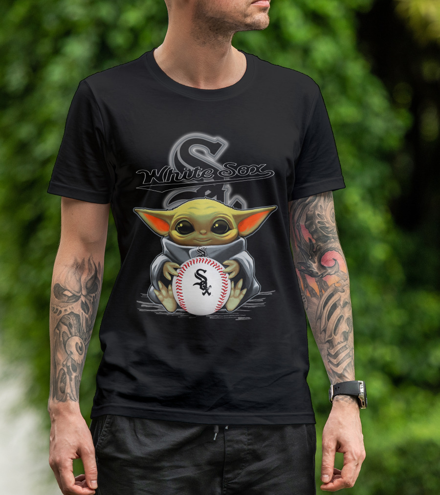 White Sox Yoda Baseball Sox Logo Star Wars Crossover T-Shirt
