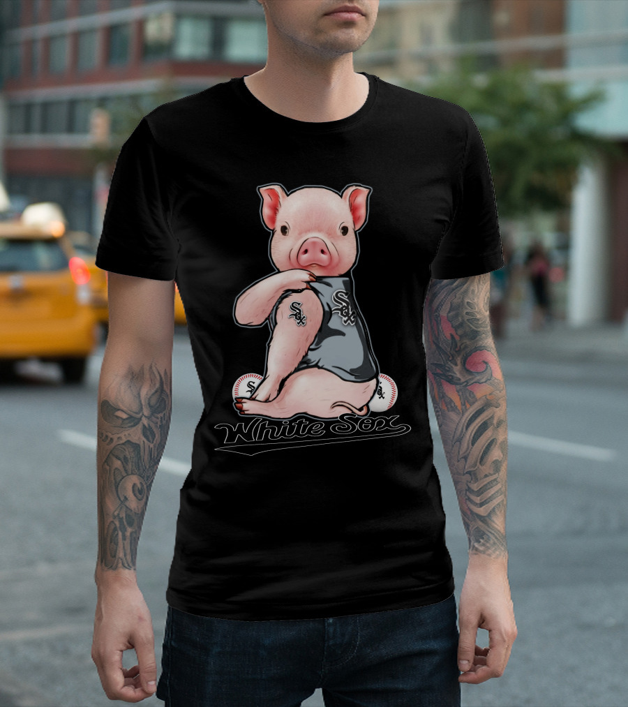 Pig White Sox Baseball Apparel Chicago T-Shirt