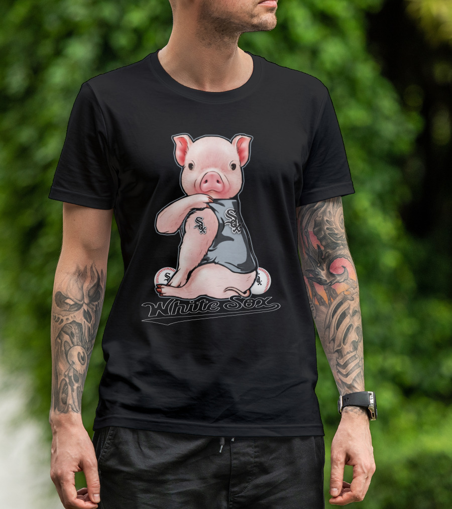 Pig White Sox Baseball Apparel Chicago T-Shirt