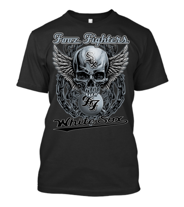 Foo Fighters Chicago White Sox Skull Wings T-Shirt