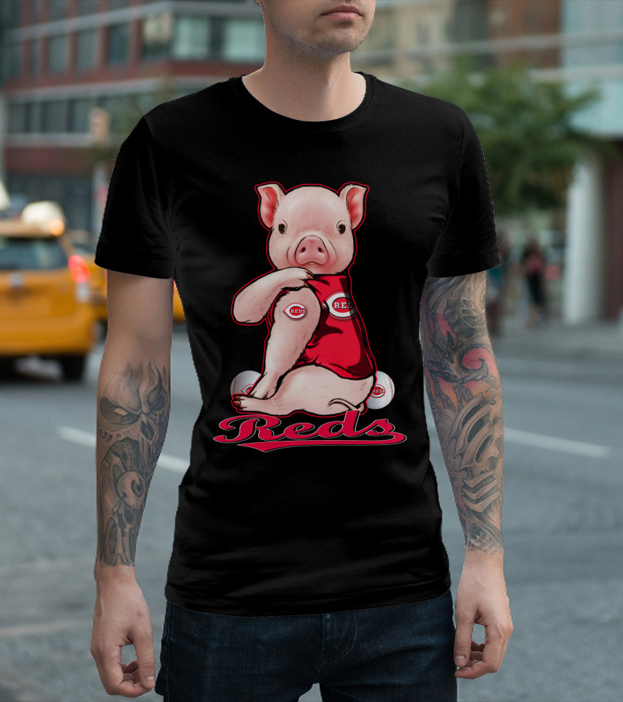 Cincinnati Reds Pig Baseball T-Shirt