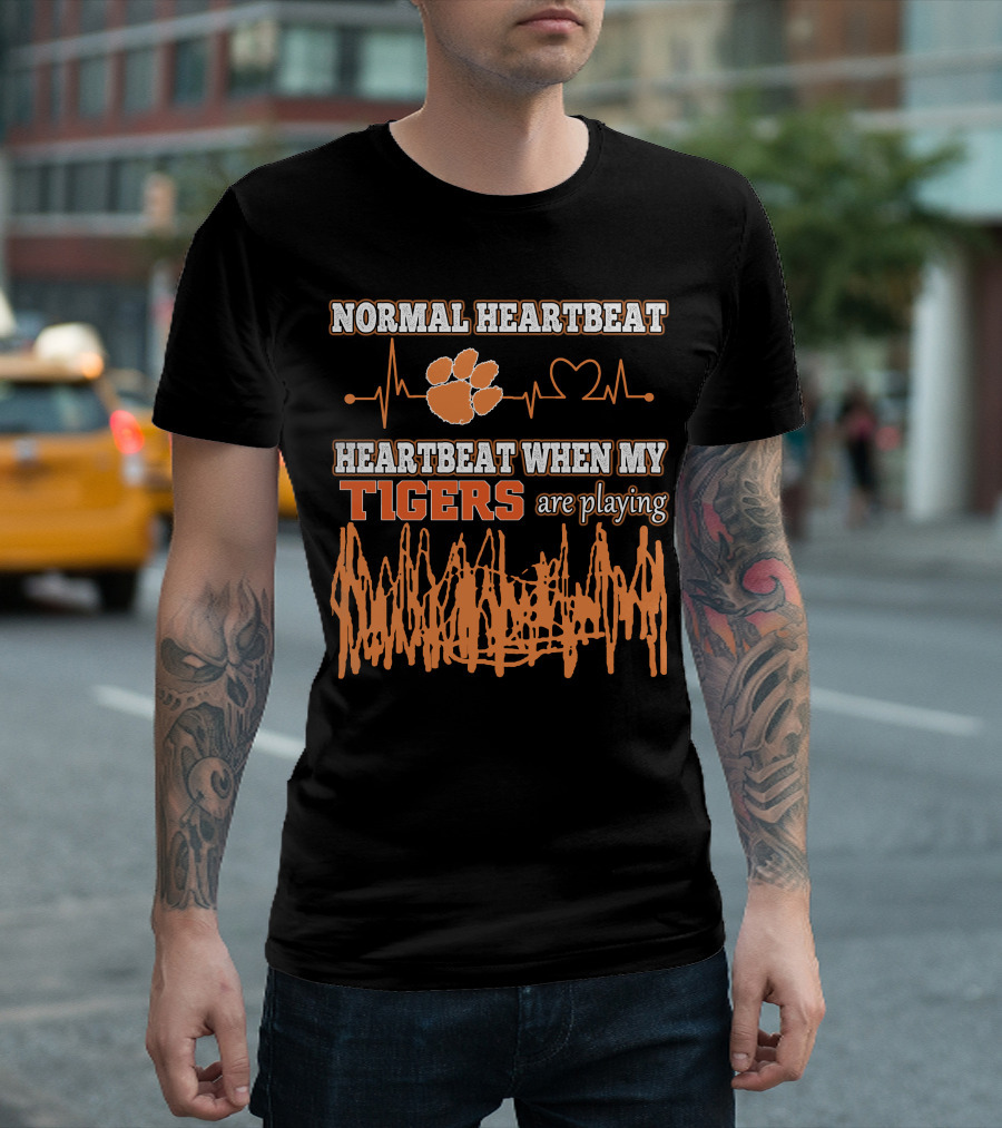 Normal Heartbeat Heartbeat When My Clemson Tigers Are Playing T-Shirt