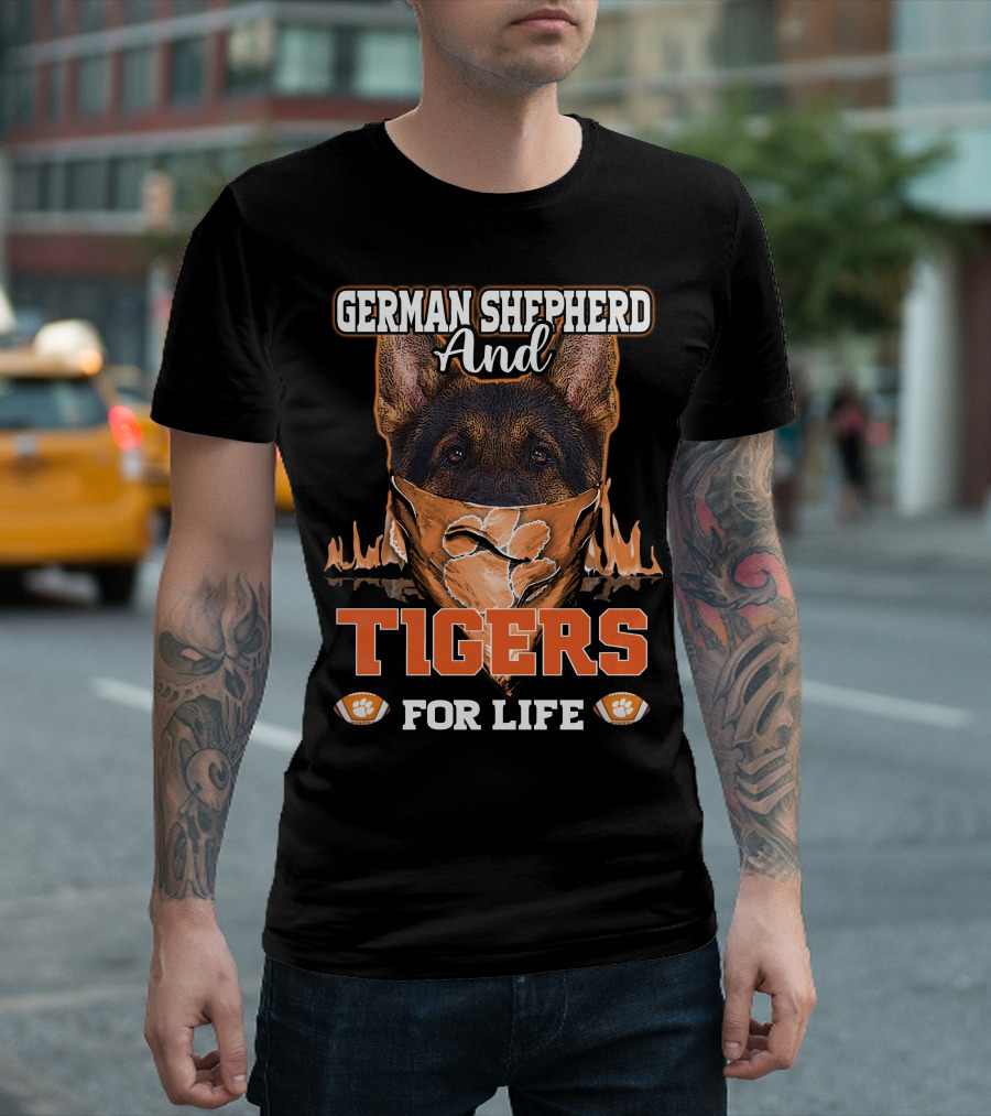 German Shepherd and Tigers for Life T-Shirt