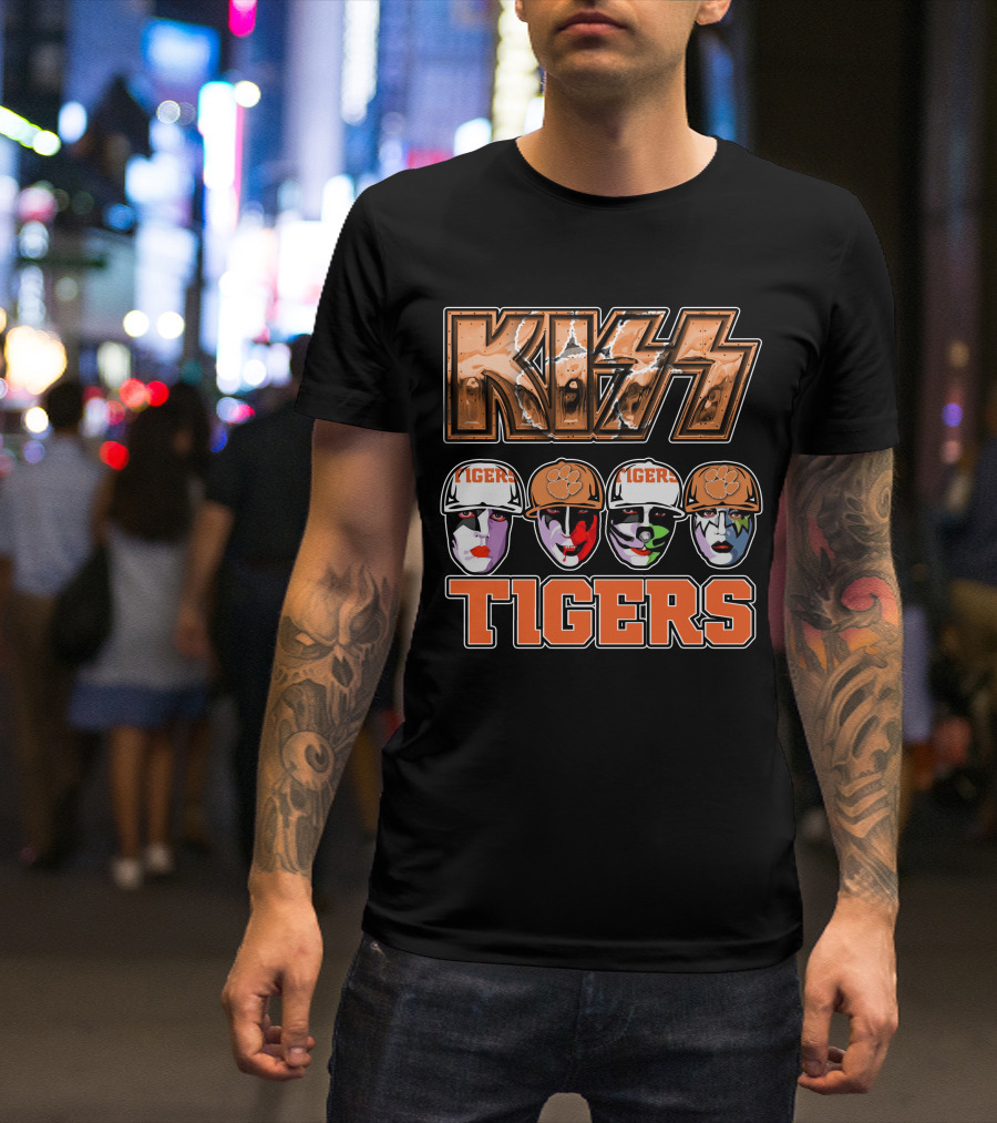 KISS Clemson Tigers Face Paint Iconic T-Shirt