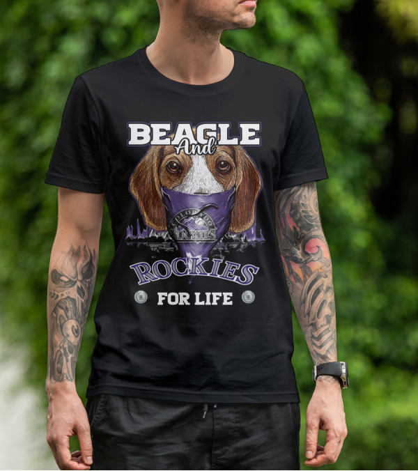 Beagle And Colorado Rockies For Life T-Shirt