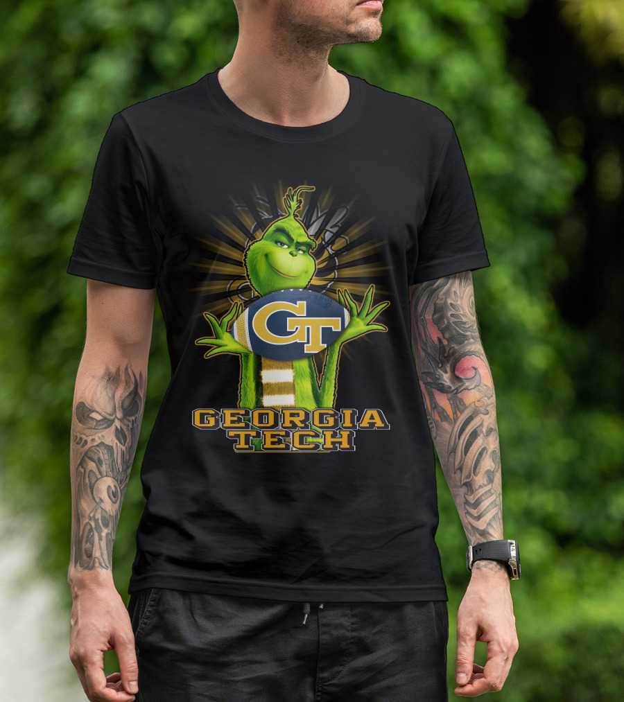 Grinch Georgia Tech Yellow Jackets GT Football T-Shirt