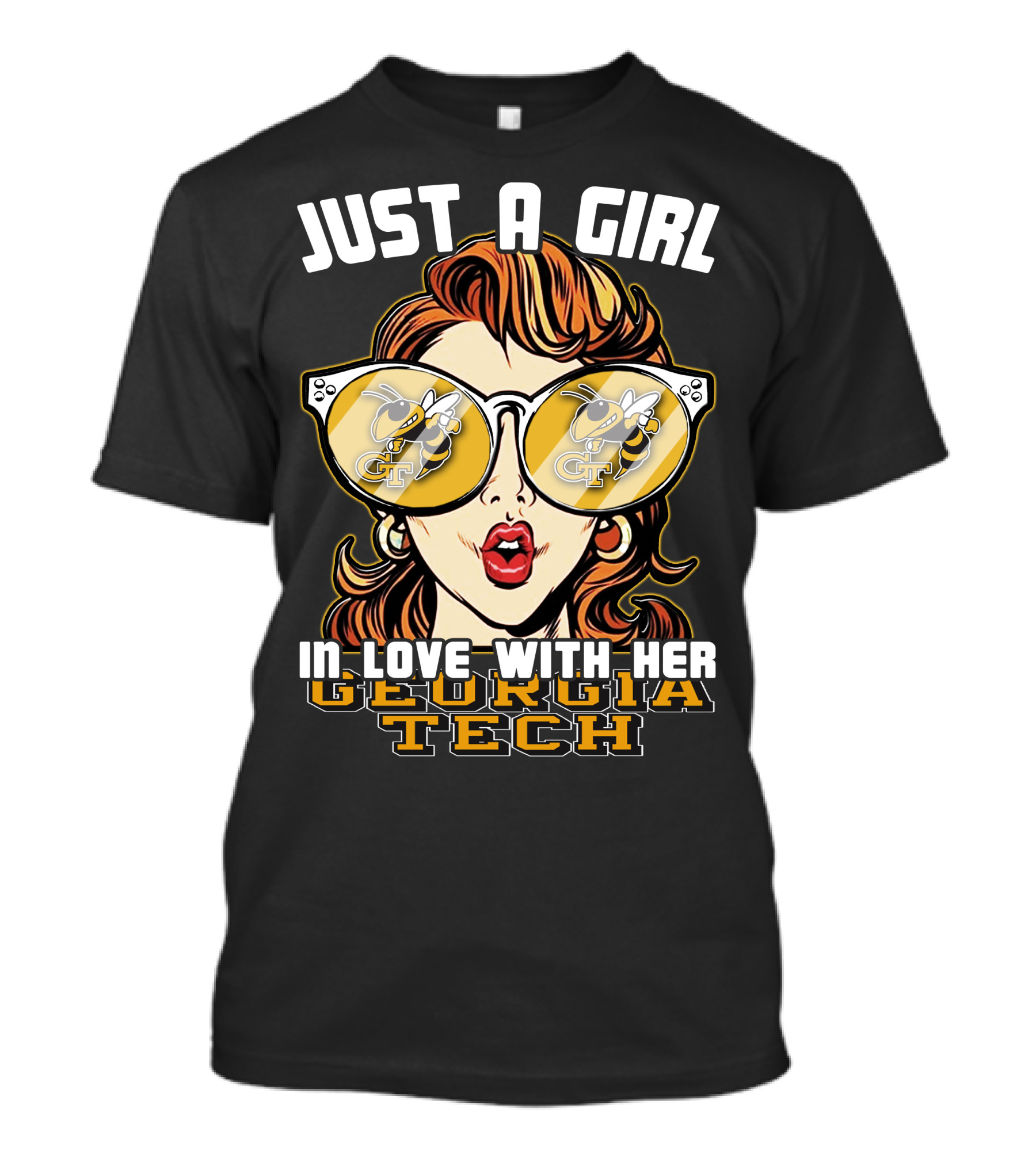 Just A Girl In Love With Her Georgia Tech Yellow Jackets T-Shirt
