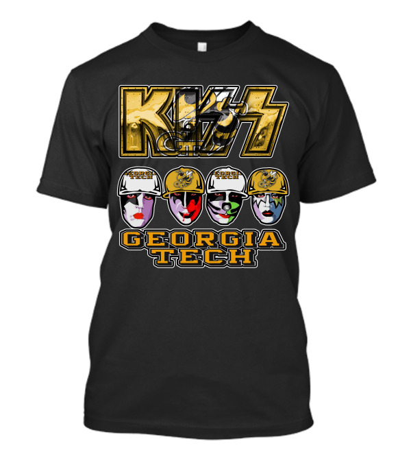 Kiss Georgia Tech Yellow Jackets Faces T-Shirt