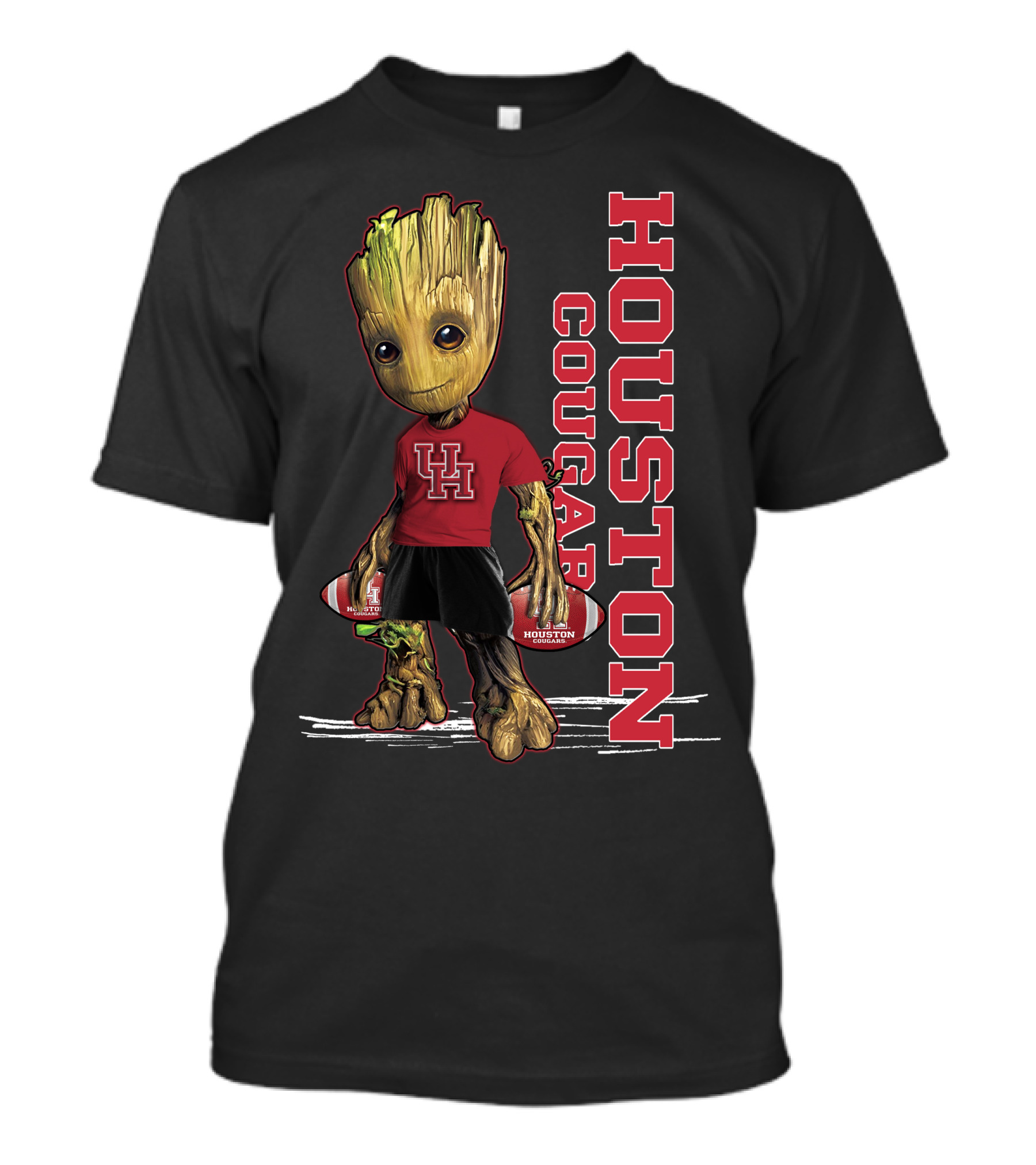 Houston Cougars Groot UH Football Fan T-Shirt
