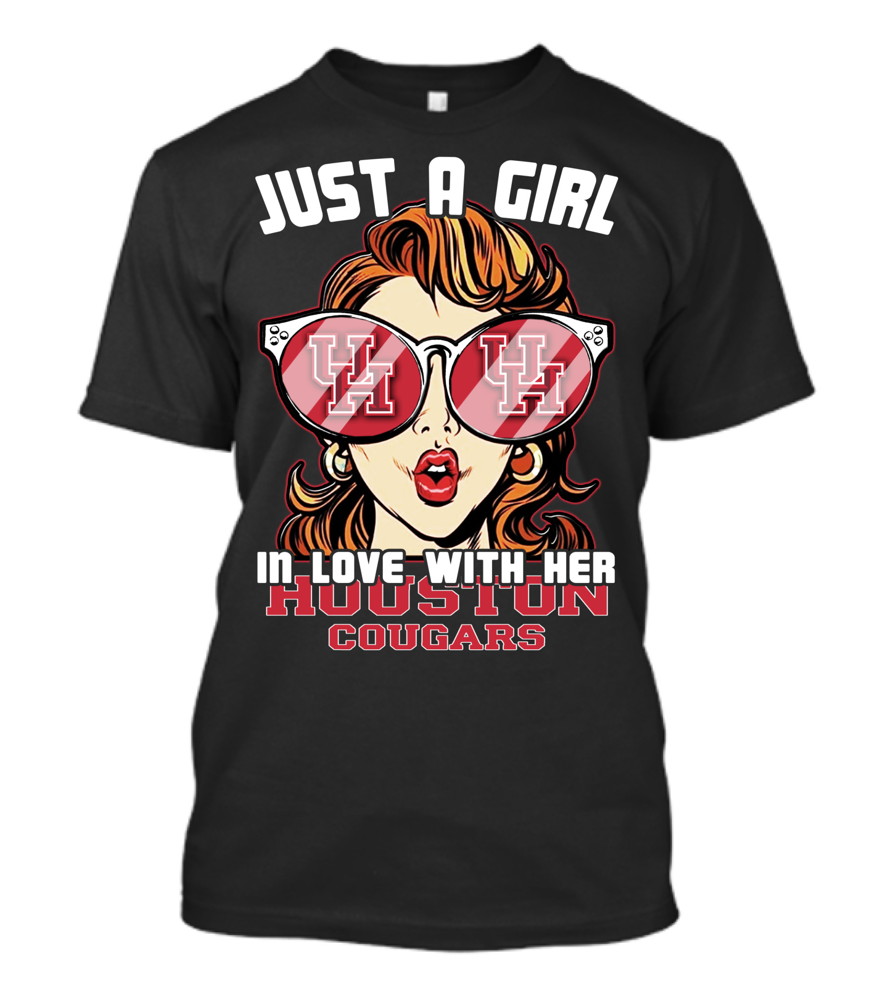 JUST A GIRL IN LOVE WITH HER HOUSTON COUGARS T-Shirt