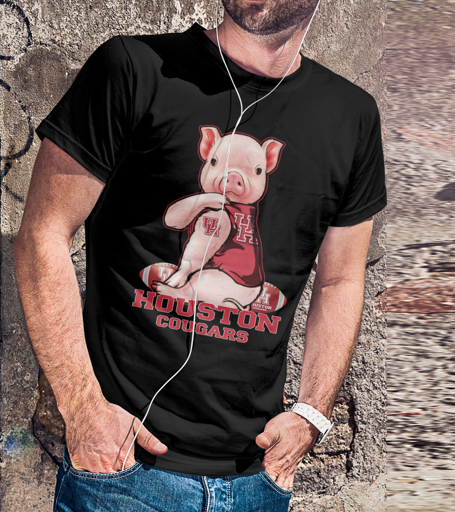 Pig In UH Jersey Houston Cougars Football T-Shirt
