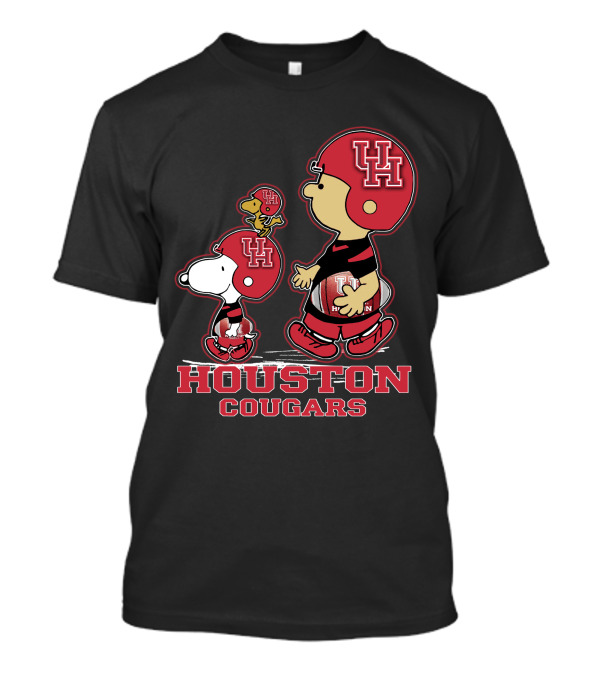 Snpfootball Houston Cougars Uh Helmets And Football Characters T-Shirt