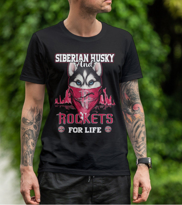 Siberian Husky And Rockets For Life T-Shirt