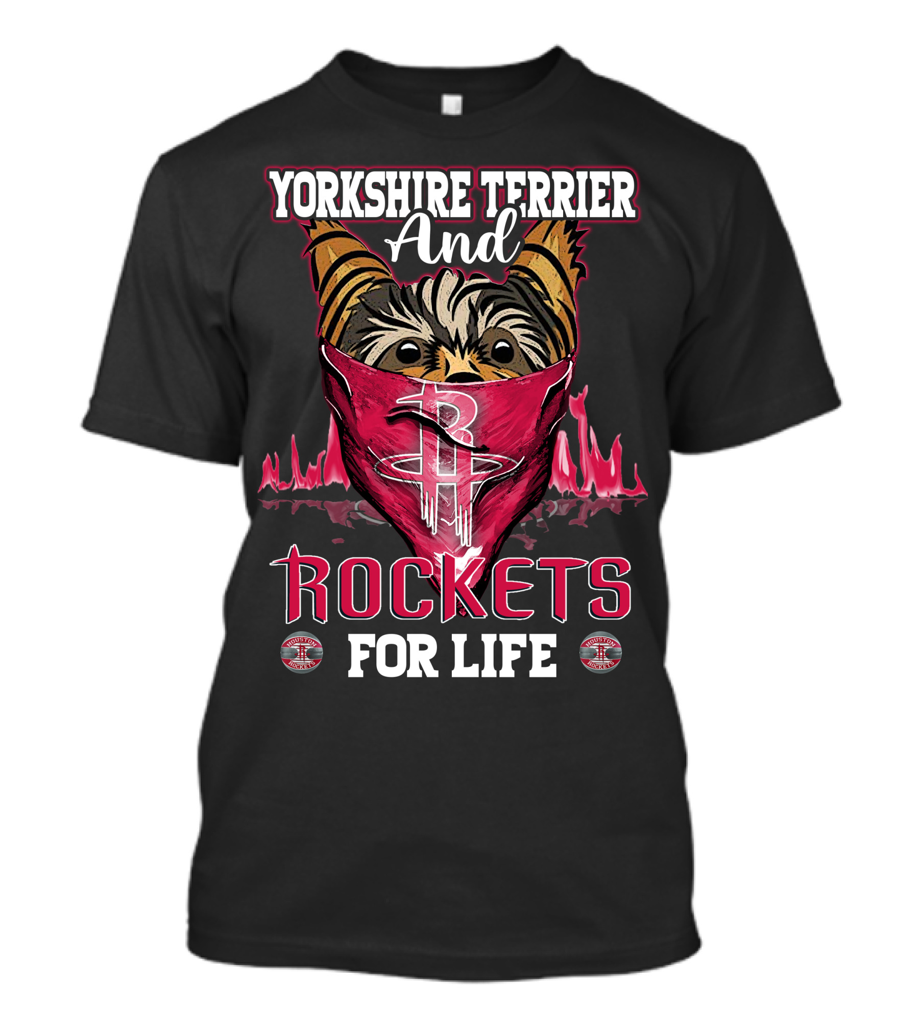Yorkshire Terrier And Rockets For Life T-Shirt