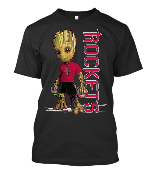 Groot Houston Rockets Basketball Character In Team Jersey T-Shirt