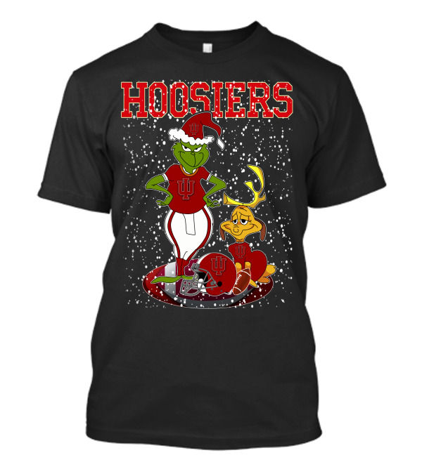 Hoosiers Grinchxmas Indiana Football Holiday Max Snowflakes T-Shirt