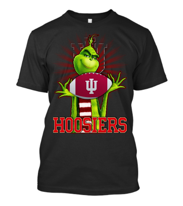 Grinch Holding Indiana Hoosiers Football T-Shirt