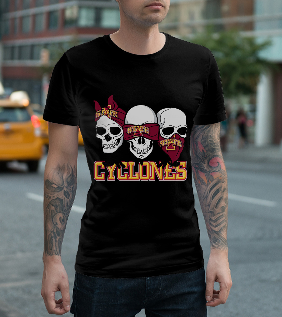 3 Skull State Cyclones T-Shirt