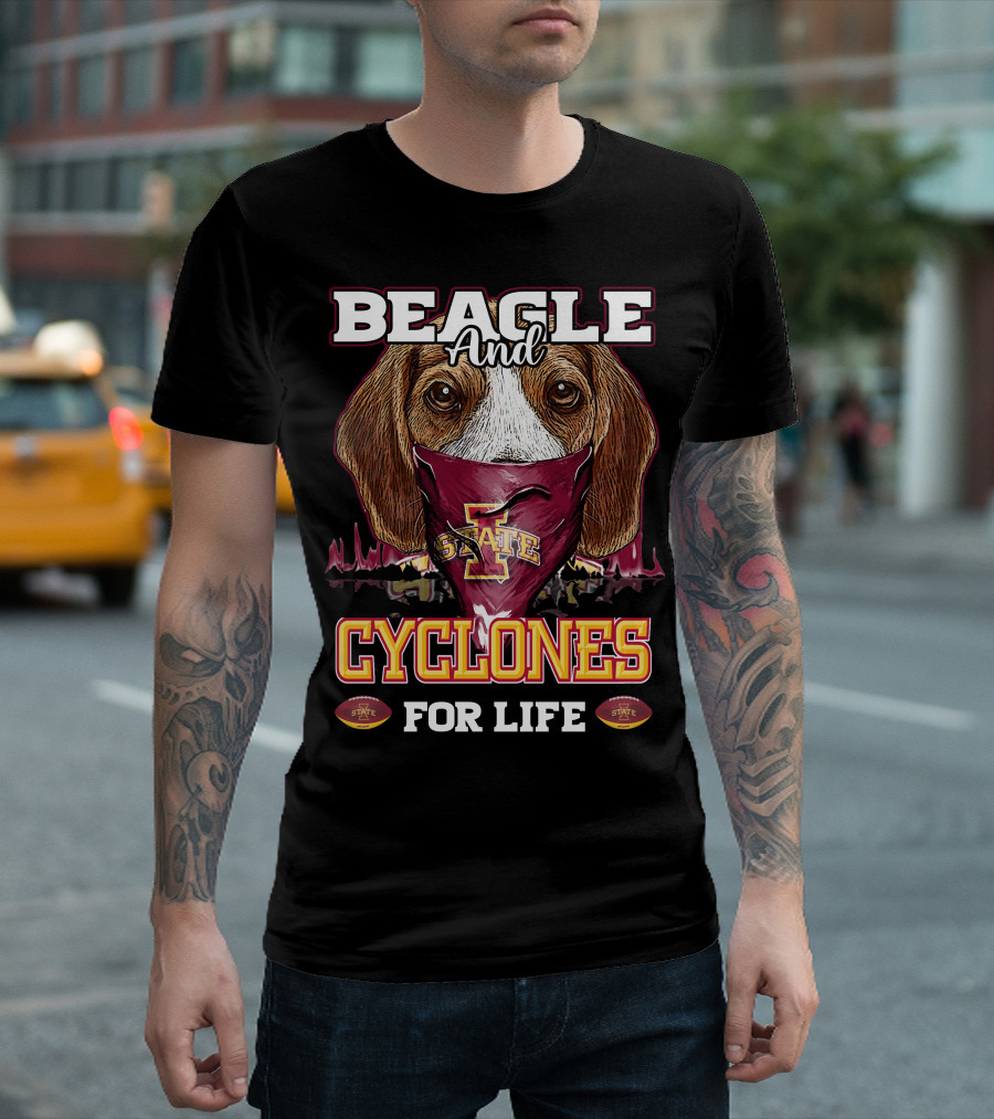 Beagle And Iowa State Cyclones For Life T-Shirt