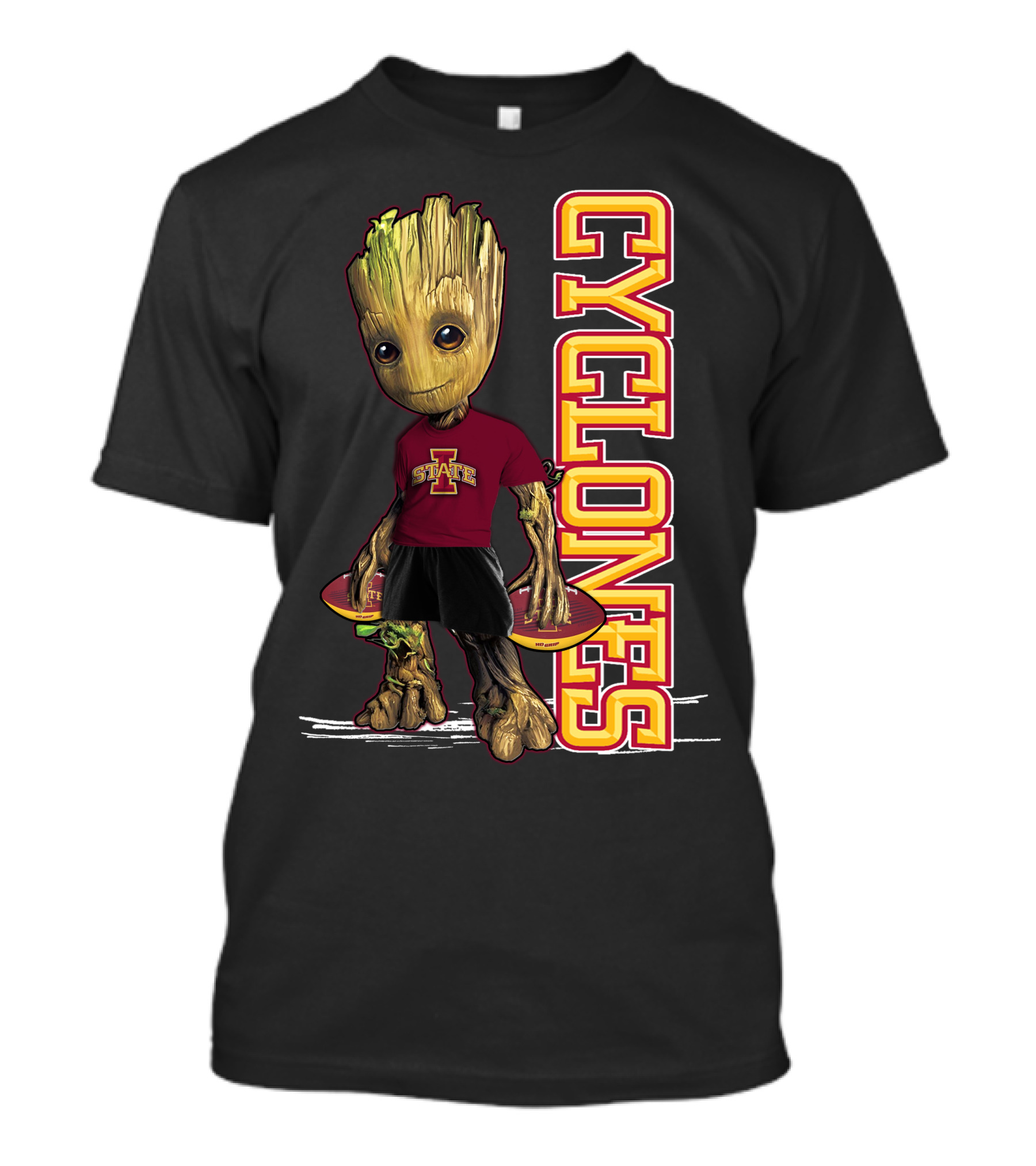 Groot Iowa State Cyclones Marvel Character Crossover T-Shirt
