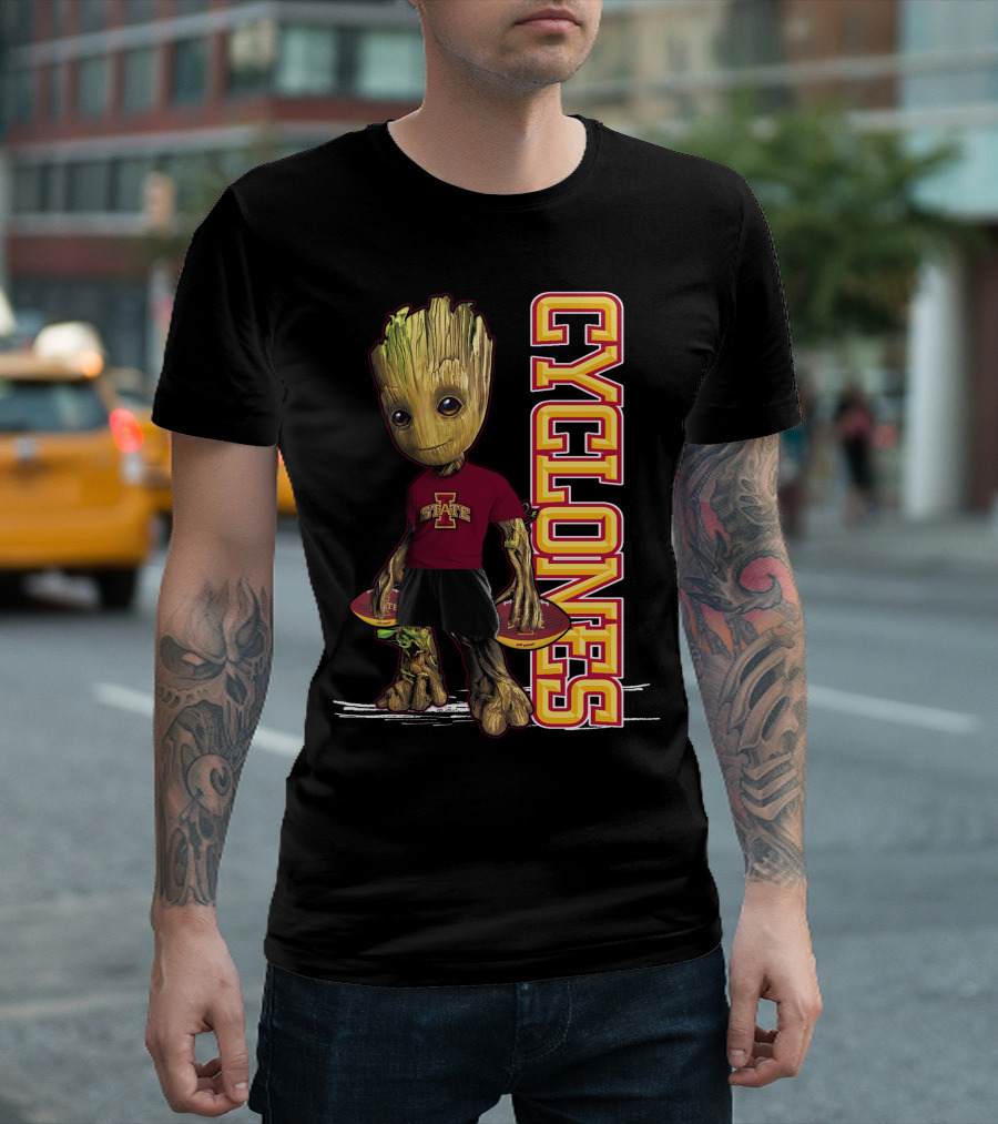 Groot Iowa State Cyclones Marvel Character Crossover T-Shirt